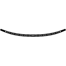 Stainless Steel Windshield Trim — Black, Chrome