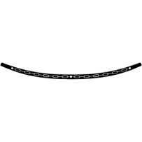 Stainless Steel Windshield Trim — Black, Chrome