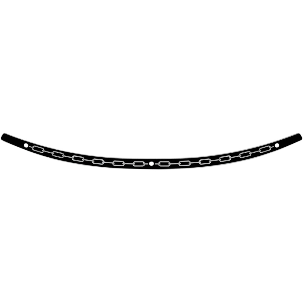 Stainless Steel Windshield Trim — Black, Chrome