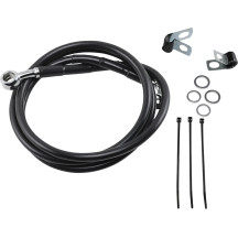Extended Length Black Vinyl Brake Line Kit — Oversize +20.3 cm (8"), 127 cm (50")