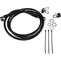 Kit de líneas de freno de vinilo negro de longitud extendida — 132 cm (52"), Sobredimensionado +25.4 cm (10"), Delantero