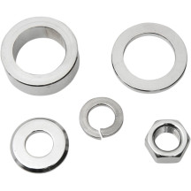 Axle Spacer/Nut Kit — Chrome, Front