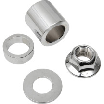 Axle Spacer/Nut Kit — Chrome, Silver, Rear