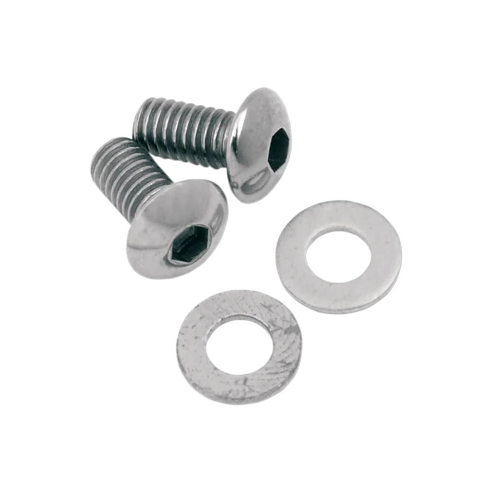 Fork Slider Drain Screws — Fork Slider, Chrome, Pair