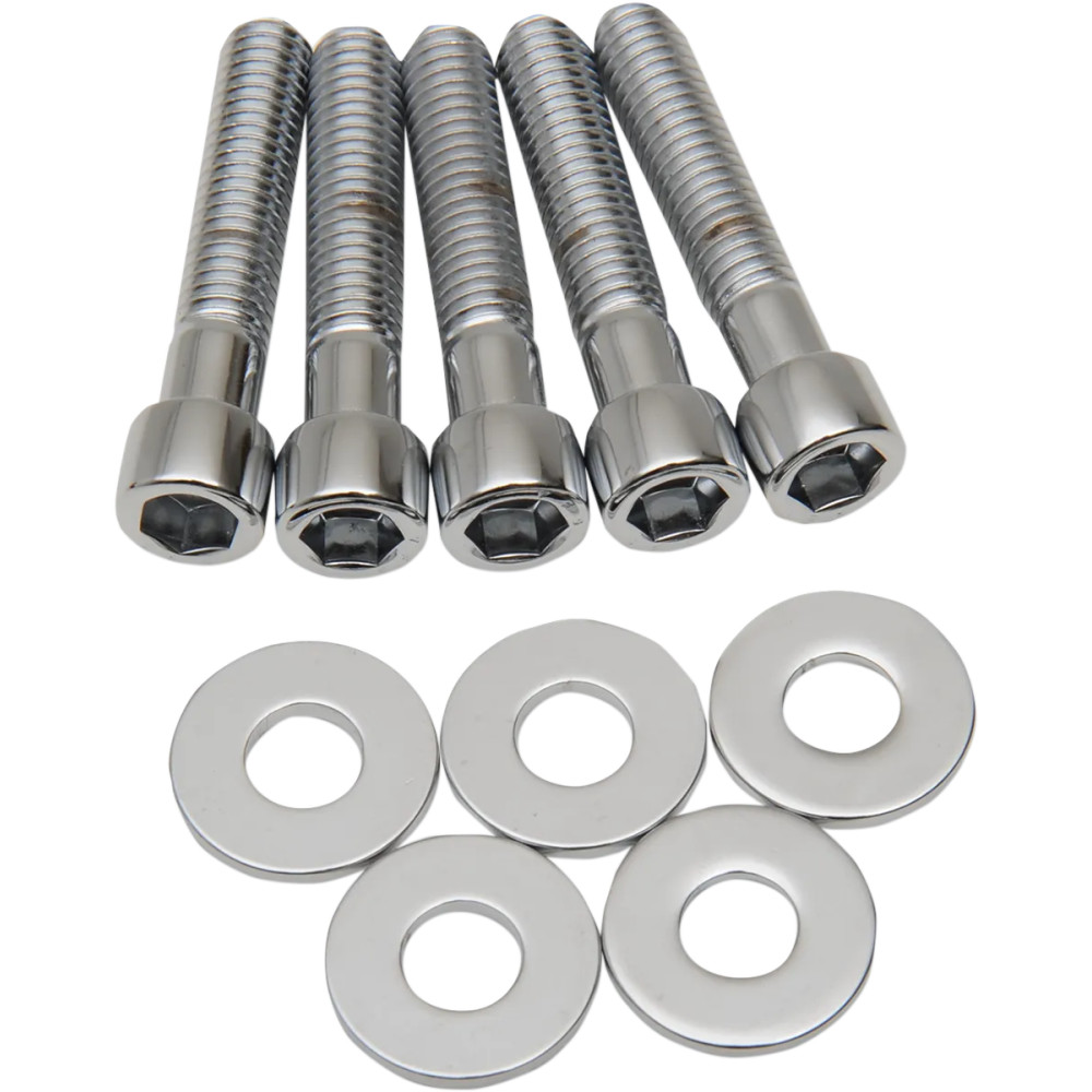 Rotor, Sprocket and Belt Mounting Hardware Kit — 57.2 mm (2-1/4"), for cast and spoke rear wheels, Chrome