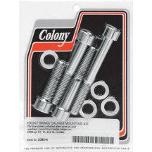 Front Brake Caliper Bolt Kit — Chrome, Silver