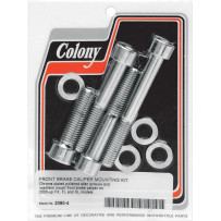 Front Brake Caliper Bolt Kit — Chrome, Silver