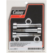 Rear Brake Caliper Bolt Kit — Chrome