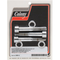 Rear Brake Caliper Bolt Kit — Chrome