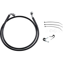 Extended Length Black Vinyl Brake Line Kit — 109 cm (42-7/8 in), oversize +4 in, front mounting
