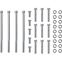 Primary and Derby Cover Bolt Kit — Chrome, Steel