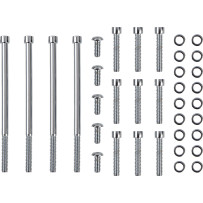 Primary and Derby Cover Bolt Kit — Chrome, Steel