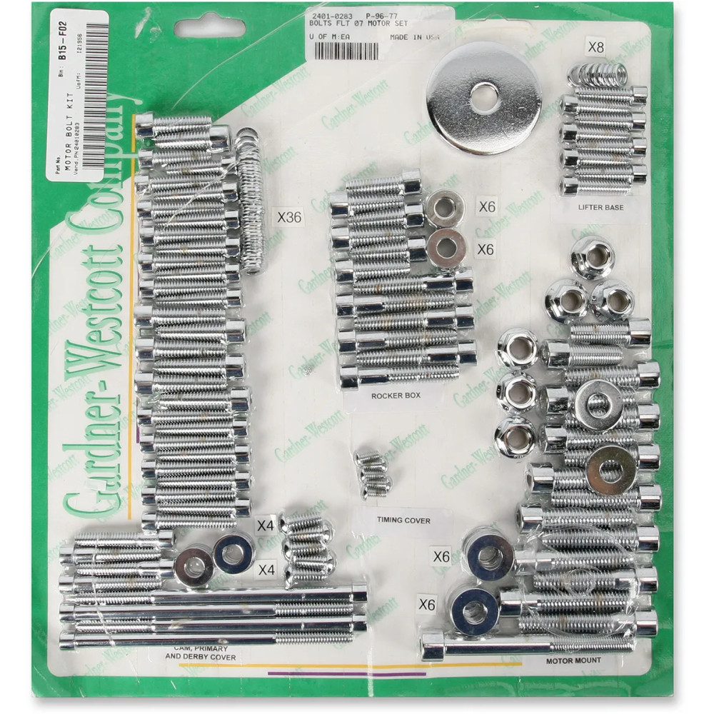 Big Twin Motor Sets — Chrome, Silver, Polished