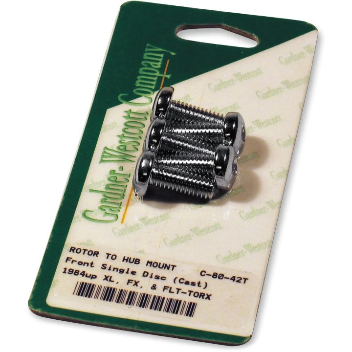 Kit de rotor a cubo para freno de disco — rosca 5/16-18, 22.2 mm (7/8 in), plateado