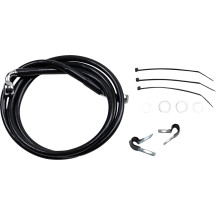 Extended Length Black Vinyl Brake Line Kit — 124 cm (48-7/8"), oversize +25.4 cm (10")