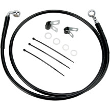Extended Length Black Vinyl Brake Line Kit — 109 cm (43"), Oversize +5.1 cm (2"), Front