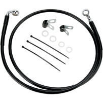 Extended Length Black Vinyl Brake Line Kit — Oversize +8", 49"