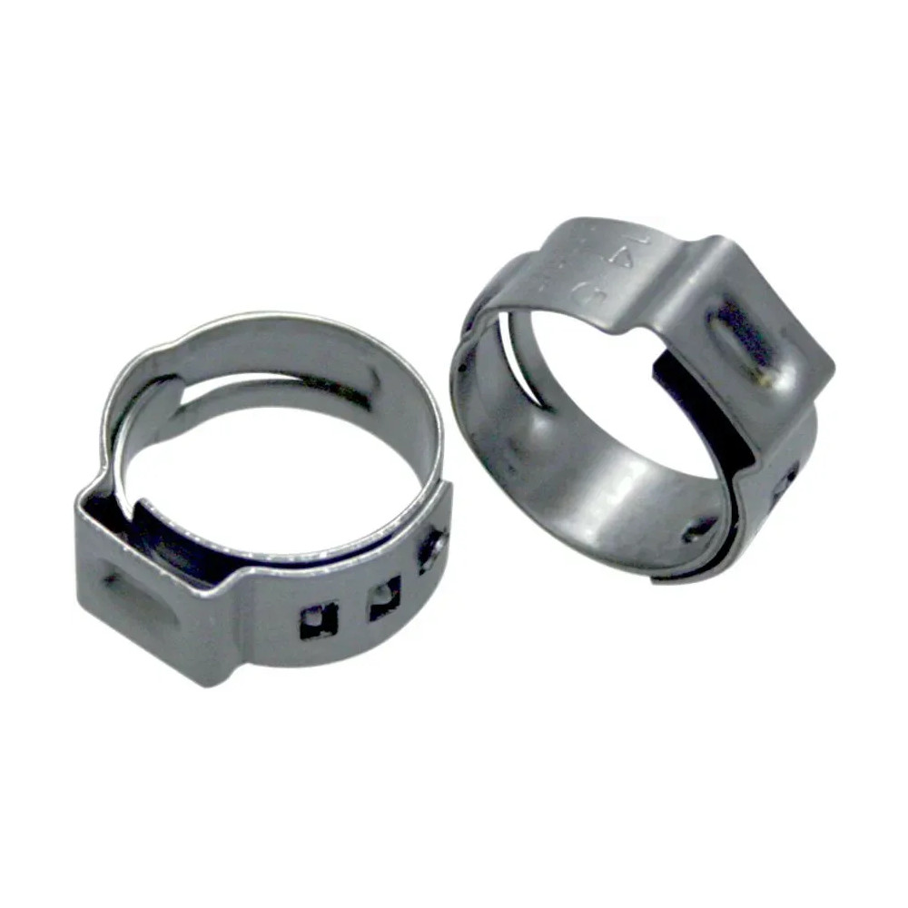 Stepless® Ear Clamps for Fuel System — 3/8 in ID, 10 pack, Silver