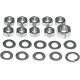 Kit de tuercas para tapa lateral de transmisión/brazo de embrague — tapa lateral de transmisión, brazo de embrague, kit, cromo