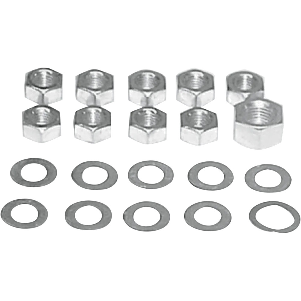 Transmission Side Cover/Clutch Arm Nut Kit — Cadmium plated