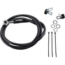 Extended Length Black Vinyl Brake Line Kit — Oversize +10.2 cm (4"), 129 cm (50-7/8"), front