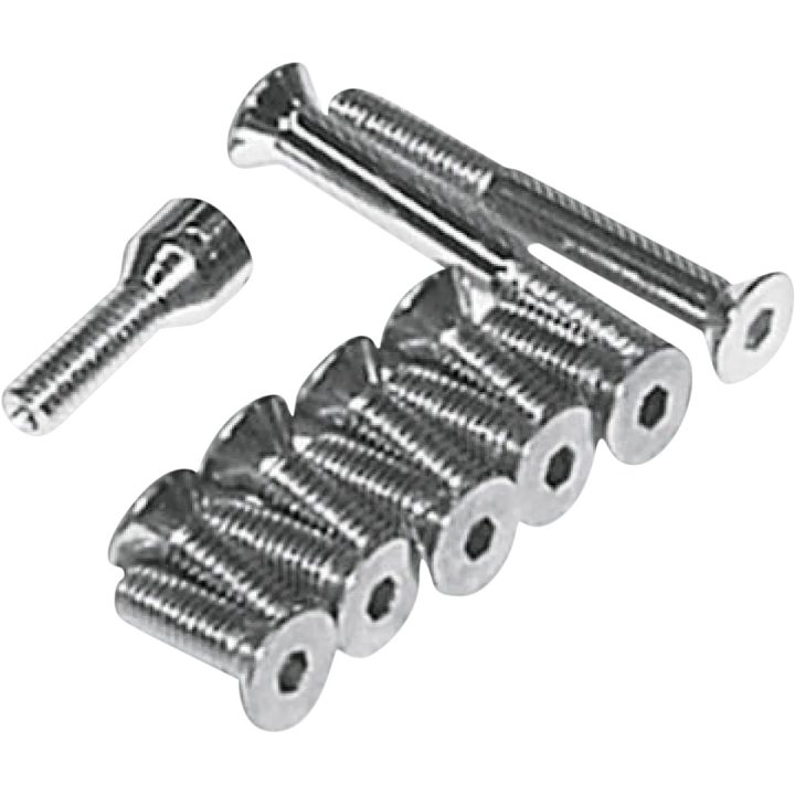 Kit de tornillos para tapa superior de la transmisión — cromado, plateado