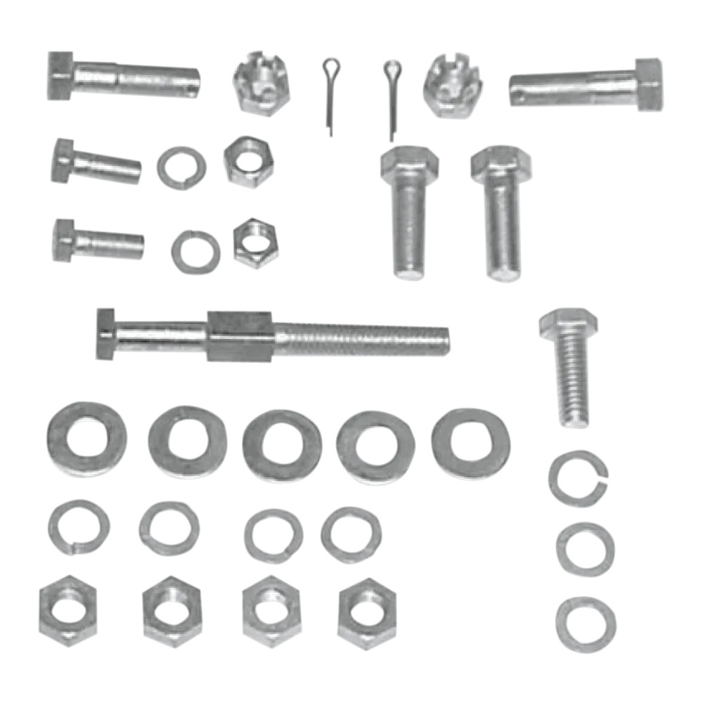 Transmission Mount Hardware Kit — Cadmium plated, silver