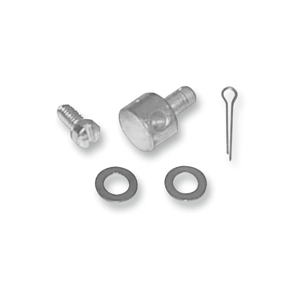 Linkert/Bendix Carburetor Throttle Lever Wire Block Kit — Cadmium plated