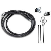 Extended Length Black Vinyl Brake Line Kit — 134.5 cm (52-7/8"), oversize +15.2 cm (6")