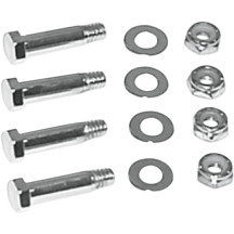 Floorboard Hinge Bolt Kit — Shoulder (Pivot) bolts, Chrome