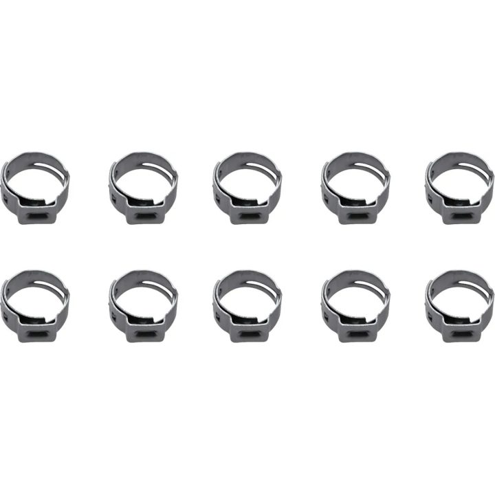 Abrazaderas Stepless® de oreja para sistema de combustible — 5/16" ID manguera, plateado, Pack de 10
