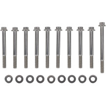 Dress-Up Engine Case Bolt Fastener Kit — Silver, without Balance Shafts