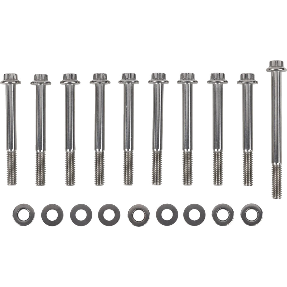 Dress-Up Engine Case Bolt Fastener Kit — Silver, without Balance Shafts