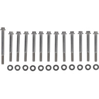 Dress-Up Engine Case Bolt Fastener Kit — Engine case, with balance shafts, Silver polished