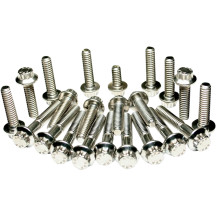 Dress-Up 12-Point Cam Cover/Lifter Block Fastener Kit — stainless steel, polished silver