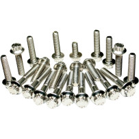 Dress-Up 12-Point Cam Cover/Lifter Block Fastener Kit — stainless steel, polished silver