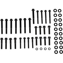 Rocker Box Fastener Kit — Black, fits TC Dyna & FL '01–'17, Softail '02–'17