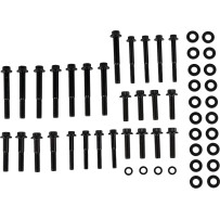 Rocker Box Fastener Kit — Black, fits TC Dyna & FL '01–'17, Softail '02–'17