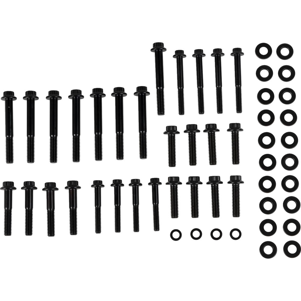Rocker Box Fastener Kit — Black, fits TC Dyna & FL '01–'17, Softail '02–'17