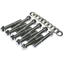 Head Bolt Kit — Stainless steel, Silver, for Panheads/Shovelheads