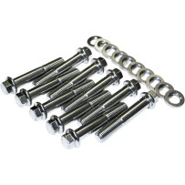 Head Bolt Kit — Stainless steel, Silver, for Panheads/Shovelheads