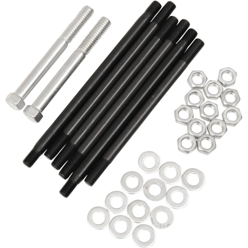 Motor Case Stud Kit — Black, Cadmium plated, Silver