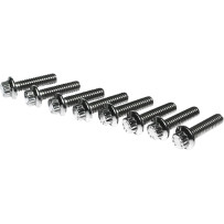 Dress-Up Lifter Block Bolts — 12-point, stainless steel, polished silver, 8-pack