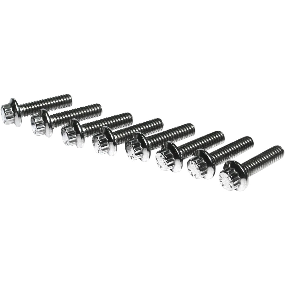 Dress-Up Lifter Block Bolts — 12-point, stainless steel, polished silver, 8-pack