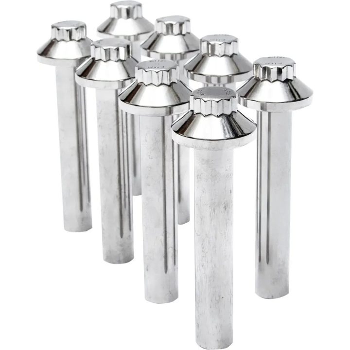 Juego de pernos de culata — Para modelos M8, plateado