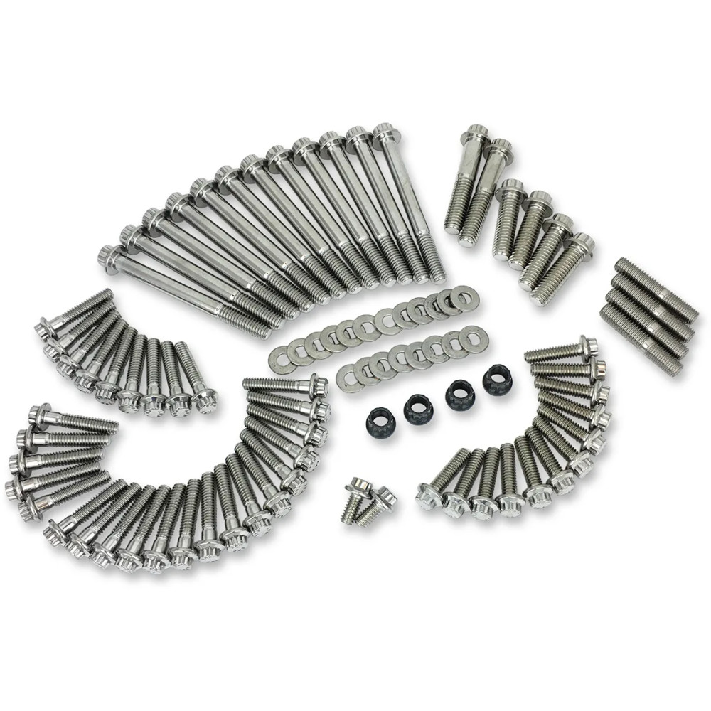 12-Point External Engine Fastener Kit — stainless steel, not for '23 121" VVT motors