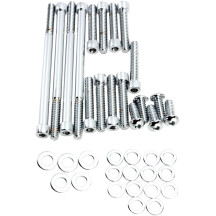 Primary and Derby Cover Bolt Kit — Chrome