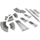 Kit de pernos del motor de 12 puntos para primario externo/transmisión — acero inoxidable, plateado