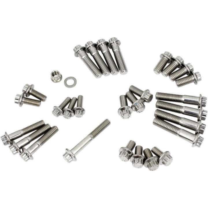Kit de sujetadores Dress-Up para chasis M8 Softail — Plata, pulido, acero inoxidable