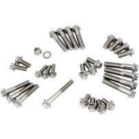 M8 Softail Chassis Dress-Up Fastener Kit — Silver, Polished, Stainless Steel